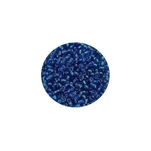 Dökme Cam Kum Boncuk (11/0) 2 mm - 20 Gram -  Şeffaf Mavi - BNC007