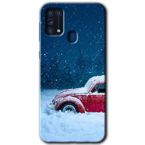 Samsung Galaxy M31 Kılıf Kapak - Karlı Vosvos +Hayalet Ekran Yandan Gözükmez