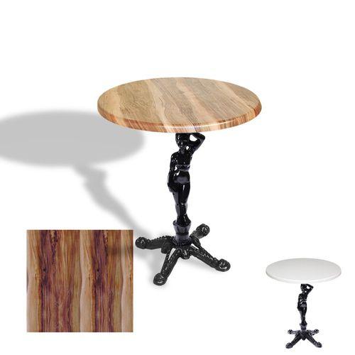 Dockers Çipa 1003 Döküm Ayak Yuvarlak Masa Çap 90cm - (Werzalit, Wermodin ve Allzalit Tabla) - Indiana Wood