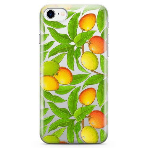 Apple iPhone 7 Kılıf Mango Çiçekleri Arka Kapak Koruma Desenli Full Koruyucu