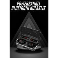 Bluetooth Kulaklık Dijital Şarj Göstergeli Powerbankli Bass Özellikli Kablosuz Kulakiçi 5.1 Mikrofonlu