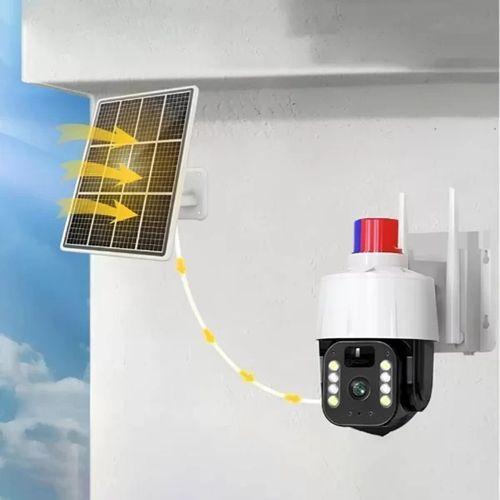 Güneş Enerjili Alarmlı Çakarlı Dış Mekan Güvenlik Kamerası