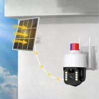 Güneş Enerjili Alarmlı Çakarlı Dış Mekan Güvenlik Kamerası