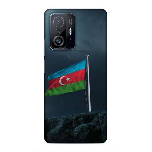 Xiaomi Mi 11T Pro 5G Uyumlu Kılıf Azarbaijan (27) Tasarımlı Kılıf Mavi Beyaz