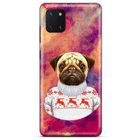 Huawei Y5P Kılıf Köpek Kıyafetleri (6) Silikon Kılıf Pug Kazak