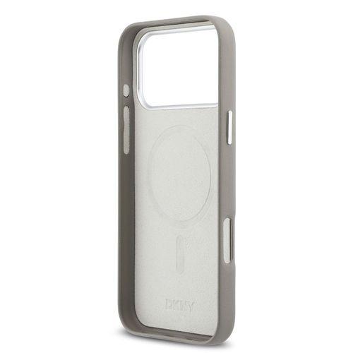 Apple iPhone 17 Pro Max Kılıf DKNY Orjinal Lisanslı M-safe Şarj Özellikli PU Büyük Dikey Logolu Kapak