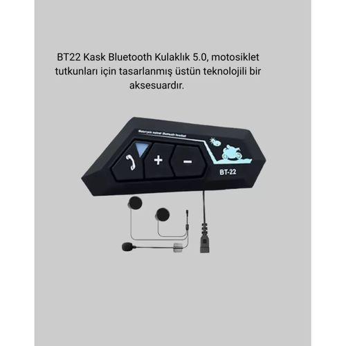 Bt22 Kask İçi Bluetooth Kulaklık Hızlı Eşleşme Ve Gürültü Önleyici Mikrofon