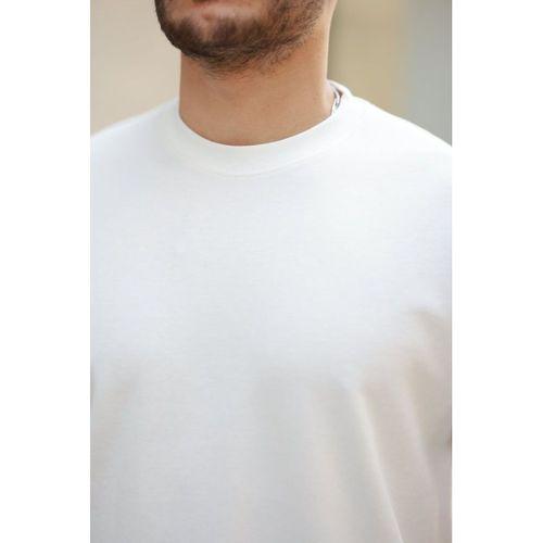 Erkek Basic Oversize Double Face Kumaş Kısa Kollu Tshirt