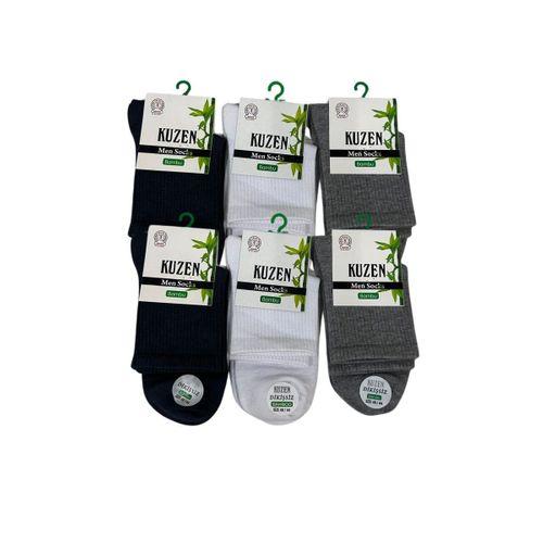 Kuzen Dikişsiz Yarım Konç Bambu Erkek Çorap 6 Adet
