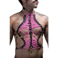 Erkek Lastik Fantazi Göğüs Harness - Brfm192