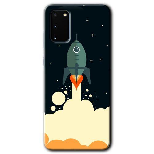 Samsung Galaxy S20 HD Baskılı Kılıf + 9D Tam Ekran Koruyucu - Space Smoke