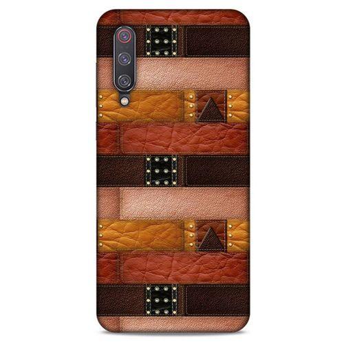 Xiaomi Mi 9 Kılıf Patchwork (33) Hybrid Kılıf Kahve Toz Pembe