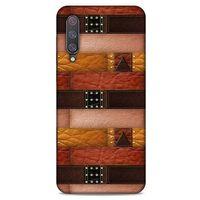 Xiaomi Mi 9 Kılıf Patchwork (33) Hybrid Kılıf Kahve Toz Pembe