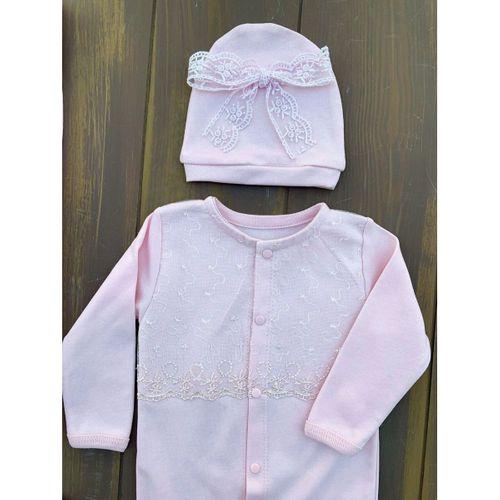 Dantel İşlemeli 10 Parça Yeni Doğan Hastane Seti %100 Pamuk