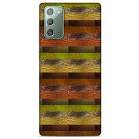 Samsung Galaxy Note 20 Kılıf Patchwork (48) Bumper Kılıf Kahve Yeşil