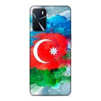 Oppo A16 Uyumlu Kılıf Azarbaijan (15) Antişok Kılıf Bayrak İllustre