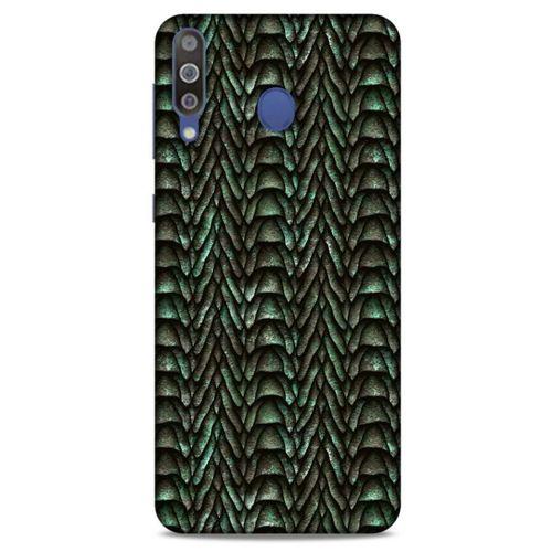 Samsung Galaxy M30 Kılıf Dragons (9) Kılıf Ejderha Cilt Açık Yeşil