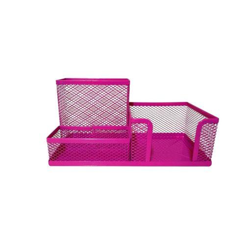 LİNEA METAL PERFORE ÜÇLÜ MASA SETİ ( Pembe)