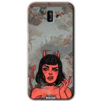 Galaxy J8 Kılıf HD Desen Baskılı Arka Kapak - Devil Girl