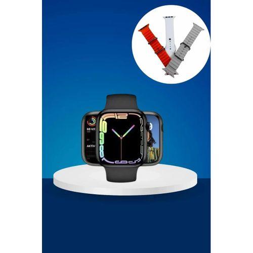 Akıllı Saat Arama Görüşme Bildirim Görme Uyku Ve Sağlık Takibi Nabız Ölçer 3 Kordon Hediyeli