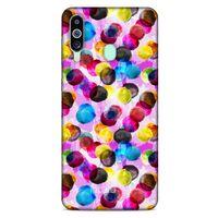 Samsung Galaxy M40 Kılıf Pastel Renkler (42) Rugged Armor Kılıf Mor Pembe