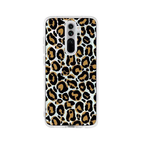 Redmi Note 8 Pro Leopar Desenli Premium Şeffaf Silikon Kılıf