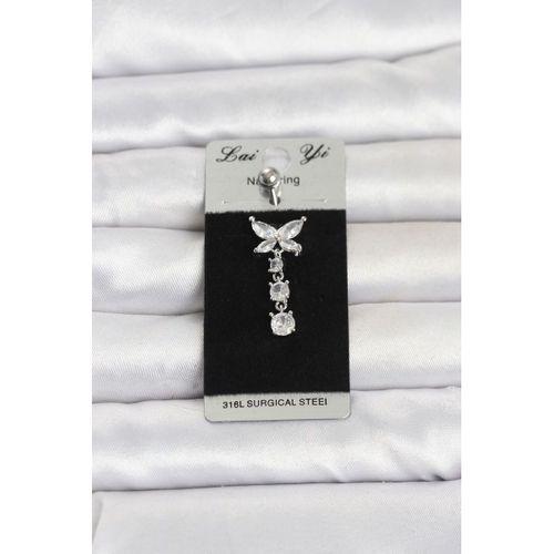 316L Cerrahi Çelik Sallantılı Kelebek Model Göbek Piercing
