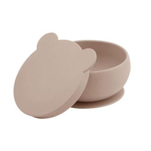 OiOi OiOi Silikon Kapaklı Kase Bubble Beige