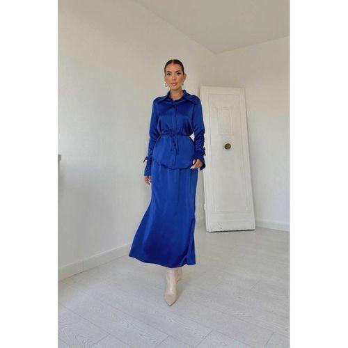 Saks Biyeli Gömlek Ve Etek Takım