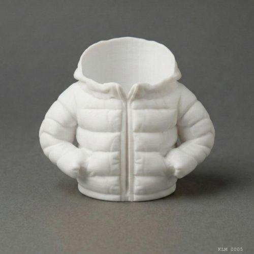 Beyaz Şişme Mont Puf Formlu Büyük Boy Makyaj Fırçalığı Masaüstü Kozmetik Düzenleyici