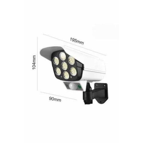 Solar Lamba Kamera Görünümlü Duvar Lambası Dönebilen Bahçe Aydınlatması