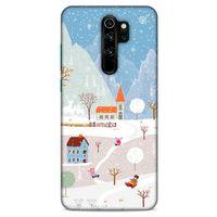 Xiaomi Redmi Note 8 Pro Kılıf Snowix (40) Fit Silikon Kılıf Beyaz Mavi