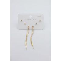 Çoklu Set Küpe - Altın