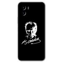 Potkal Hediye Fabrikası Vivo Y15s Kılıf HD Desen Baskılı Arka Kapak - Atatürk Silüet İmza