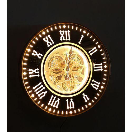 Özel Tasarım Metal Çarklı Ledli Duvar Saati