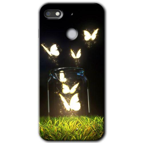 General Mobile GM 8 Go Kılıf HD Desen Baskılı Arka Kapak - Işıklı Kelebekler