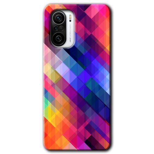 Xiaomi Redmi Mi11i Kılıf HD Desen Baskılı Arka Kapak + Temperli Cam - Multi Oblique