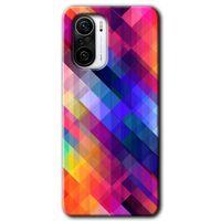 Xiaomi Redmi Mi11i Kılıf HD Desen Baskılı Arka Kapak + Temperli Cam - Multi Oblique