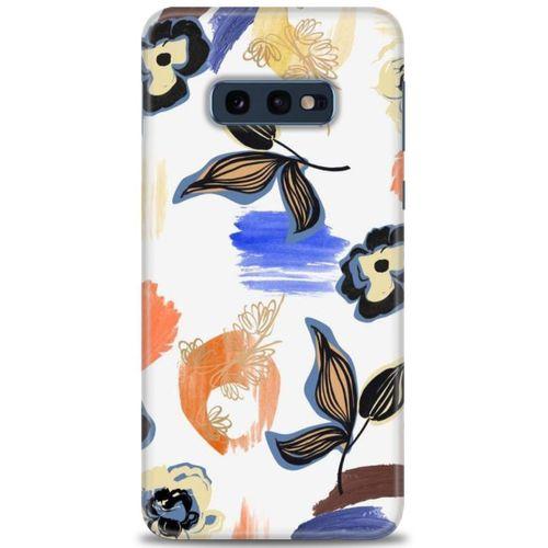 Samsung Galaxy S10E Kılıf HD Baskılı Kılıf - Mavi Yapraklar + Tam Ekran Koruyucu