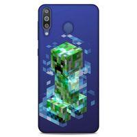 Lopard Samsung Galaxy M30 Uyumlu Kılıf PiXel (37) Silicone Cover Creeper MC
