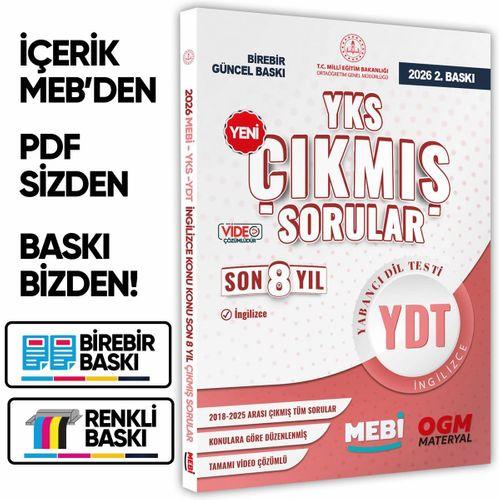 2026 YKS-YDT MEBİ İngilizce Yeni Nesil Çıkmış Soru Bankası Son 8 Yıl Video/PDF Çözümlü BASKI ÜCRETİ