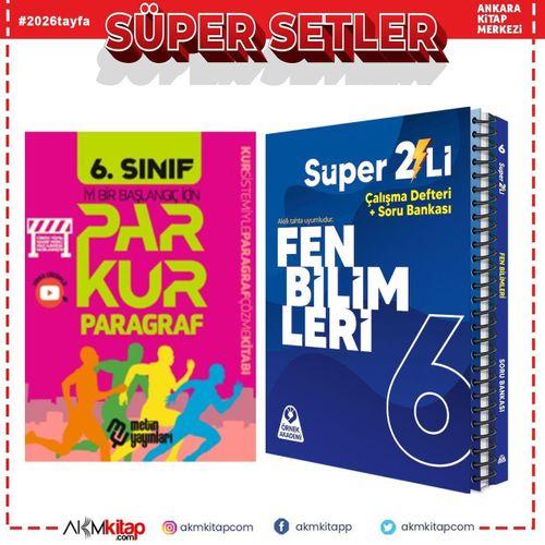 Örnek Akademi 6. Sınıf Fen Bilimleri Süper İkili ve Metin Par Kur Paragraf Soru Bankası Seti 2 Kitap