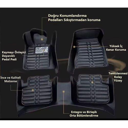 Volkswagen Transporter T5 (Sadece Ön Taraf) 2004-2015 5D Havuzlu Karbon Dizayn Paspas Seti