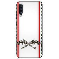 Lopard Samsung Galaxy A70 Uyumlu Kılıf Tattoo's (28) Arka Kapak Tabanca Sövmesi