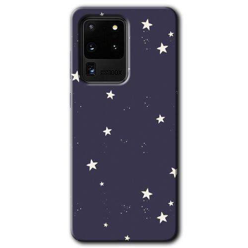 Samsung Galaxy S20 Ultra HD Baskılı Kılıf + 9D Tam Ekran Koruyucu - Gökyüzü Yıldız