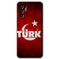 OPPO Oppo Reno 6 Kılıf HD Desen Baskılı Arka Kapak - Ayyıldız Türk
