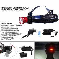 Orjinal 800 Lümen T6 Şarjlı Kafa Feneri  Wt-265