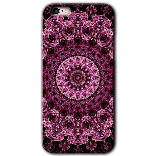 MRCİLETİSİM iPhone 6 Kılıf HD Desen Baskılı Arka Kapak + Temperli Cam - Mandala Patterns Kaleidoscope