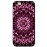 MRCİLETİSİM iPhone 6 Kılıf HD Desen Baskılı Arka Kapak + Temperli Cam - Mandala Patterns Kaleidoscope