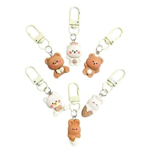 Cute Fermuar Süsü Seti Çanta Süsü 6Lı
